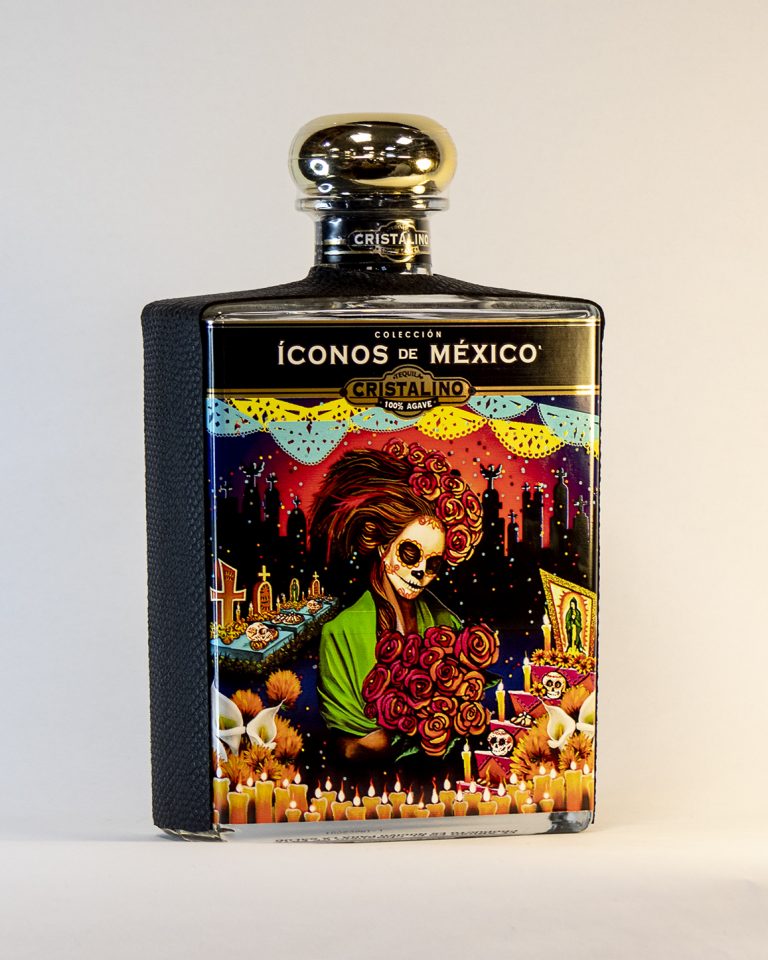TEQUILA ÍCONOS DE MÉXICO AÑEJO CRISTALINO DÍA DE MUERTOS 700 ML